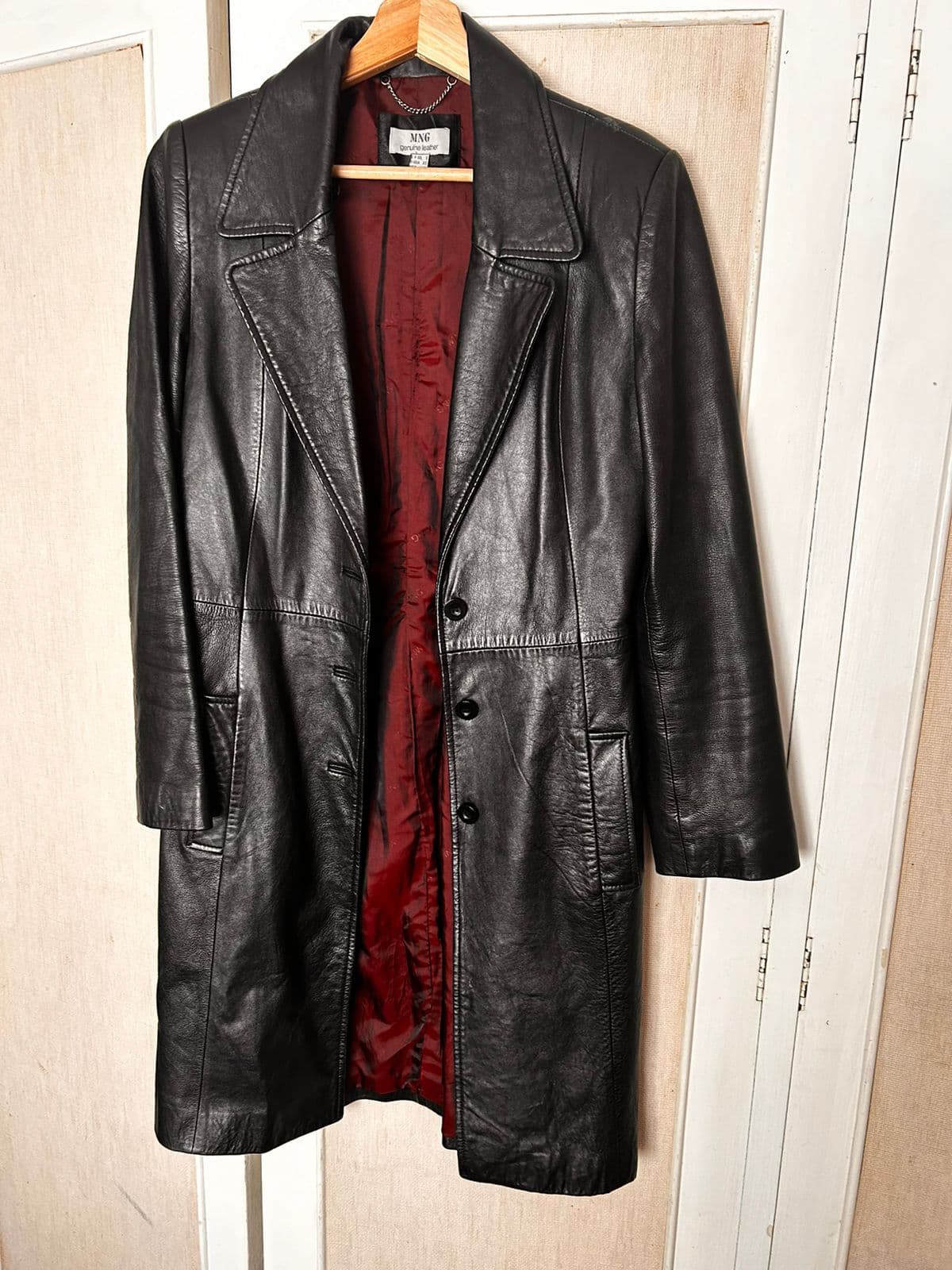 Saco de cuero 100% marca MNG